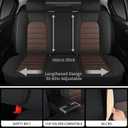 Car Seat Covers Full Set, 5 Seats Universal Leather Seat Covers for Cars, Waterproof Front and Rear Seat Cover, Breathable Automotive Seat Cover for Most Sedans, Trucks, SUVs, Black & Brown