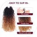 GIX Yanky Twist Crochet Hair - 8 Inch 8 Packs (240 Strands) 3 Tones Ombre Brown Pre-twisted Fluffy Spring Mini Twist Short Bob Passion Twist, Crochet Braids Braiding Hair (8 Inch, OT30/27-8P)