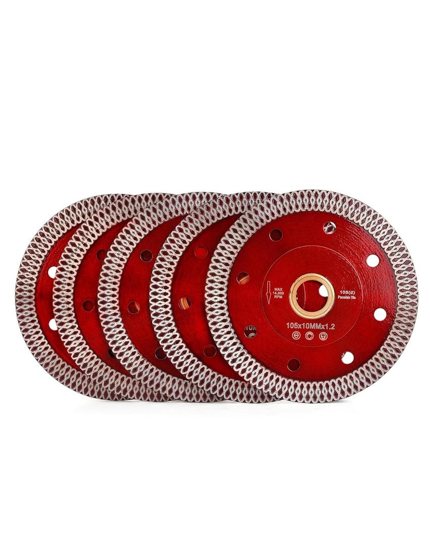 5 in Super Thin Dry Wet Diamond Porcelain Saw Blades Ceramic Cutting Disc Wheels for Cutting Tile Porcelain Granite Marbles(91-5PCS)