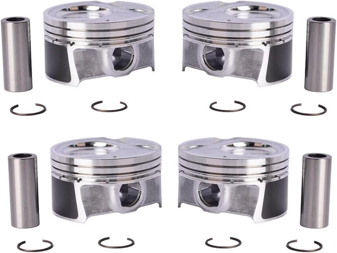 4 Set Engine Piston & Rings Kit 23041-2E210 230412E210 Fits for 2014-2018 Kia Soul Forte Forte5 Forte Koup 2.0L G4NC Aftermarket Parts