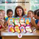 Valentines Day Gifts for Kids Classroom Animals Squishes, Jungle Animal School Party Favors Exchange with Cards 24 PCS (Brown)