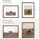 Venusmiles 11x14 Picture Frame Natural Solid Walnut Photo Frames with 8x10 Removable Mat Wall Hanging Large Handcrafted Frame with HD Plexiglass Wall and Tabletop Display Large Poster Frame