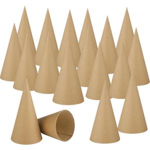 Zhanmai 6 Pcs Paper Mache Cones Open Bottom 5.9 x 2.75 Inch Cardboard Craft Cones for DIY Gnomes Ornament Tree Decorations DIY Art Crafts Home Decoration