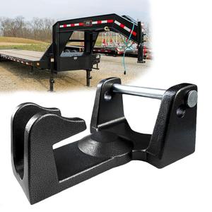 Heavy Duty Gooseneck Trailer Lock for Most Gooseneck Hitch Trailers, 2 5/16" gooseneck couplers, Anti-Theft Security Gooseneck Lock with Padlock Fits Heavy Trailers, Livestock Haulers and RVs