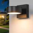 Fire Wolf Aluminum LED Outdoor Wall Light, Modern Black 3000K Outdoor Wall Sconce, Waterproof Front Door Down Light Wall Mount, Exterior Lighting Fixtures for Entrance, Hallway, Garden, Porch, Patio