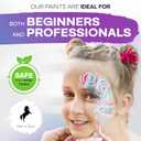 Face Paint Kit for Kids 30 Vibrant Washable Colors, Non-Toxic & Stain-Free, Paints 60+ Faces, Includes Glitter, Brushes & Stencils Perfect for Birthdays, Halloween & Parties