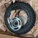 12mm Axle Rim Wheel with 80/100-10 3.00-10 Tire Tube+420 Rear Chain Sprocket+brake disc For Apollo SSR 70cc 110cc 125cc XR CRF Dirt Pit Bike Mini Motorcycle