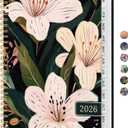 2026 Planner, Aesthetic Weekly and Monthly Planner for Women, Jan 2026 to Dec 2026, Hardcover 2026 Calendar Book with Monthly Tabs, Inner Pocket, Perfect for Office Home School - A5 (6.3" x 8.5"), Soft Lily