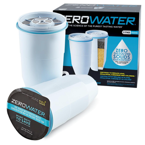 ZeroWater Official Replacement Filter  5Stage 0 TDS Filter Replacement  System IAPMO Certified to Reduce Lead, Chromium, and PFOA/PFOS, 2Pack