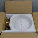 youngrender Schoolhouse Light Fixture Gold, 9" Modern Mid Century Semi Flush Mount Ceiling Light with Opal Milk Glass Shade for Bedroom, Kitchen, Dining Room, Bathroom, Hallway, Stairway, Entryway