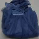 IDOPIP Flower Girl Sequin Lace-up Bow Dress for Kid Wedding Bridesmaid Pageant Party Formal Long Gown Communion Tulle Dresses (9-10 Years, Blue)