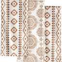 Miss Adola 3pcs 150GSM Flour Sack Kitchen Towels, Bohemian | 18"x 26", Pure Cotton, Light Weight, All Season Design, Lint-Free, Quick Drying, for Proofing Bread, for Kitchen Drying