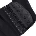 FGSS Women's Corset Top Bustier Renaissance - Vintage Lace Up Floral Print Corset Bodyshaper Boned Overbust (Black Jacquard)
