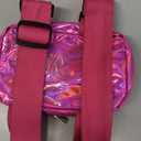 Holographic Thigh Bag | Carnival Leg Harness for Women | Outdoor Waist Pouch | J'ouvert Travel Leg Pack with Adjustable Colored Straps | Pink