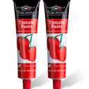 Tuscanini Premium Double Concentrated Tomato Paste Tube, 7.5oz (2 Pack) Made with Premium Italian Tomatoes BBD May 31 2029