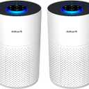 2 Pack Air Purifiers for Home Bedroom, ADTARK Air Cleaner with H14 True HEPA 3-in-1 Filter, Sleep Mode & Aroma Function, 3 Light Modes, Room Air Purifier with 3 Timer for Office, Dorm, Hotel (White)