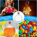 Nuenen 24 Pcs 8.5 oz Spherical Glass Potion Bottles with Cork Round Potion Bottles Stopper Clear Bottle for Sand Jar Costume Props DIY Crafts Water Oil