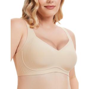 Gailife Womens Wireless V Mesh Comfortable Bra Seamless Bralette Push Up Bras No Underwire Supportive Tshirt Everyday Bras (XX-Large, V Neck - Skin) Gailife Womens Wireless V Mesh Comfortable Bra Seamless Bralette Push Up Bras No Underwire Supportive Tshirt Everyday Bras (XX-Large, V Neck - Skin)
