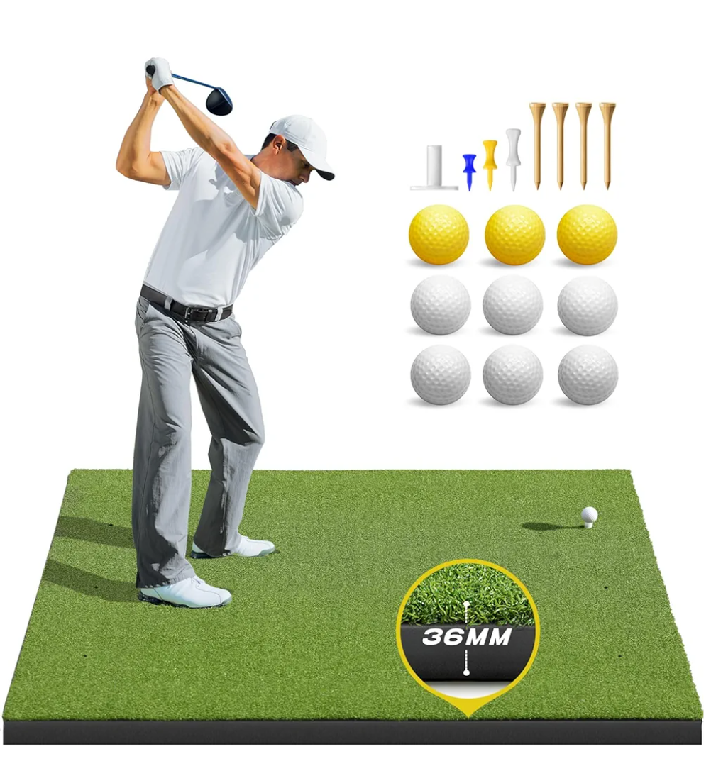 Bltend Golf Mat: 5x4ft & 5x5ft Heavy-Duty Golf Hitting Mats Practice Outdoor/Indoor, Elite Dense Artificial Turf Matt Training Aid for Backyard/Garage/Driving Range/Simulators