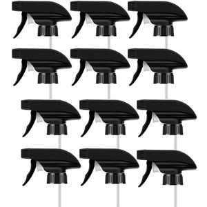 AMORIX 12PCS Spray Bottle Nozzle Trigger Sprayer Black Spray Top - Heavy Duty Replacement Nozzle with Mist Stream Sprayer, Fits 28/400 Boston Spray Nozzle for Bottles, Gardening, Cleaning Solutions
