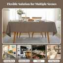Laolitou Table Cloth Rectangle Linen Waterproof Textured Coffee Tablecloth, Washable Wrinkle Free Spill Proof Fabric Tablecloths for Dining Table Farmhouse Kitchen Holiday, 52x70 Inch