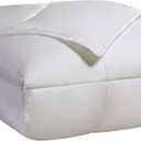 Superior Classic All-Season Reversible Down Alternative Comforter, Comfy, Fluffy, Cozy, Lightweight, Decorative, Duvet Insert, Plush, Oversized Bedding Essential, Box Quilt Design, Twin, White