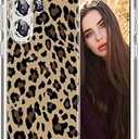 S25 Ultra Case for Samsung Galaxy S25 Ultra 5G Phone Case Women Girls, Cute Skull Rose Flower Design, Slim Silicone Bumper Anti-Scratch Shockproof Protective Cover for Samsung S25 Ultra 5G (Leopard)