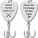Father in Law Jewelry Father's Day Gift Fishing Lure Father of the Groom Fishing Hooks Gift from Bride Father of the Bride Gift from Groom Birthday Gift for Future Father in Law Fisherman Gift