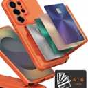 for Samsung Galaxy S26 Case Wallet with Card Holder (4-5Cards),[RFID Blocking][Kickstand][Military Drop Protection] Full Camera Protection Wallet Case for Samsung S26 Orange