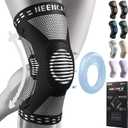 NEENCA Professional Knee Brace for Pain Relief, Medical Knee Support with Patella Pad & Side Stabilizers, Compression Knee Sleeve for Meniscus Tear, ACL, Joint Pain, Runner, Workout - Single (Medium, Black)