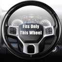 Aimato Customized Steering Wheel Cover for Dodge RAM 1500 2012-2018,RAM 1500 Classic 2019-2023,RAM 2500/3500/4500/5500 2012-2018 Thin,Anti-Slip,Scratch-Resistant Exclusive Car Accessory for RAM