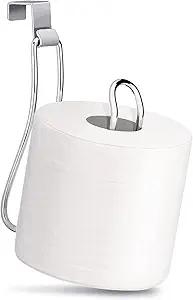 Toilet Paper Holder, Over the Tank Toilet Paper Holder, Toilet Paper Roll Holder, Bathroom Toilet Paper Storage（Chrome）