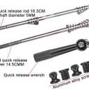 OUKENS Aluminum Alloy Road Bike Anti Theft Quick Release Secure Lock Skewers Set Cycling Wheels Locking (Black)