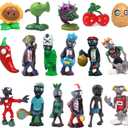 JHESAO 17PCS Plants PVZ Toys Set Figurines Zombies Series PVZ Plush PVC Toys New, Great Gifts for Kids and Fans, Birthday and Party