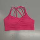 Sports Bras for Women,Padded Sports Bra Tank Top Sexy Crisscross Back High Impact Longline Workout Yoga Bra (Small, Bright Pink)