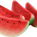 Woration 4 PCS Artificial Fake Watermelon Slice Fruit Faux Lifelike Plastic Red Watermelons for Home Fruit Bowls Kitchen Decor & Accessories