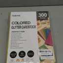 TUXIYA 300 Sheets 8.5" X 11" Glitter Cardstock,50 Assorted Colors 250GSM/92LB Glitter Cardstock,No-Shed Sparkly Glitter Paper for Arts and Crafts, Decorative, Card Making, Scrapbooking, DIY Projects