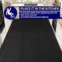 Runner Rugs 3 x 15 ft for Hallway with Rubber Backing, Non Slip Indoor Rug, Outdoor Runner Rug Waterproof, Custom Size Area Rugs for Entryway, Balcony, Patio, Kitchen, Garage, Stair, and Laundry (Black Narrow Stripe)