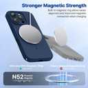 Miracase Magnetic for iPhone 16 Pro Case, [Soft Anti-Scratch Microfiber Lining], Compatible with MagSafe, Liquid Silicone Case Shockproof Drop Protection Phone Case for 16 Pro, Dark Blue