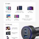 USB-C Car Charger for iPhone 17, 167.5W Max 3-Port Type-C Fast Charging Cigarette Lighter,Charger Adapter for iPhone 17/16/15/14/13,Samsung S24/S23/S22,Pixel,iPad Air,AirPods,Android