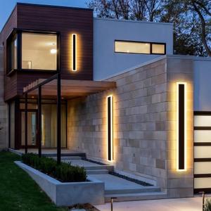 2Pack 39inch Outdoor LED Wall Light, 30W 110V Hardwired Long LED Wall Sconce, IP65 Waterproof Modern Light Fixture with Frosted Acrylic, 3000K Warm White Wall Lighting for Porch Garage House Exterior