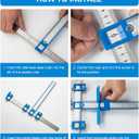 Cabinet Hardware Jig, Punch Locator Drill Guide,Wood Drilling Dowelling Guide for Installation of Handles Knobs on Doors and Drawer, Cabinet Template Tool for Handles and Pulls