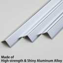 Trimold Matte Silver Aluminum Peel and Stick L Molding Corner Guards with 90 Angle for Wall Door Frame Cabinet Baseboard Protection and Decoration, 35.4in x 0.8in (3Pcs)