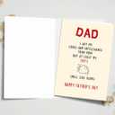 4 Funny Fathers Day Gift Card from Daughter or Son, Humorous Father's Day Card Gift for Dad, Fathers Day Decorations for Dad from Daughter Son Kids