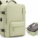 Travel Vacuum Storage Backpack with Air Pump Vacuum Seal Compression Space Saver Bags Clothing Vacpack 18x14x8 inches Travel Bag Carry on Personal item Laptop Work Backpacks Women LightGreen