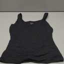 PUMIEY Women's Square Neck Tank Top Sleeveless Double Lined Basic Tops Sharp Collection Size S