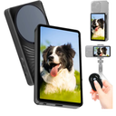 Selfie Monitor Screen for iPhone– Magnetic Back Camera Selfie Monitor for Rear Camera, Wireless Phone Vlog Selfie Monitor Screen Ideal for Live Streaming, TikTok, and Content Creation (Black)