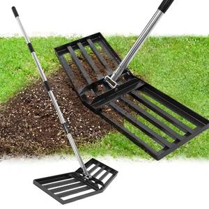 Dabormi 36" x 10" Lawn Leveling Rake, Angled Design Yard Leveler Rake