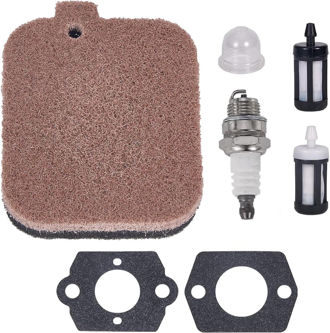 3 x BG55 Air Filter Service Kit for Compatible with Stihl BG46 BG45 BG55 BG65 BG85 BR45C SH55 SH85 Leaf Blower Replaces Parts 4229-120-1800 - with Spark Plug Fuel Filter Gasket Kit
