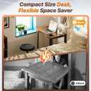 Huuger Folding Desk for Small Spaces, 23.6 Inch Foldable Computer Table, 16.5"D x 23.6"W